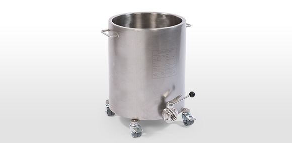 Single‒walled, stainless steel container