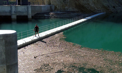 Trash Boom & Aquatic Barrier with Walk Ways